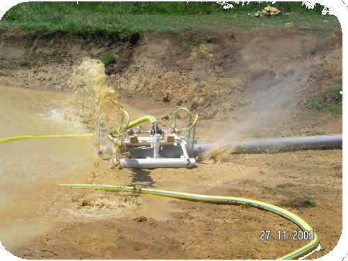 Trenching: Scale Model Testing of Jet Nozzle Patterns and Eduction Techniques. Click to go back.